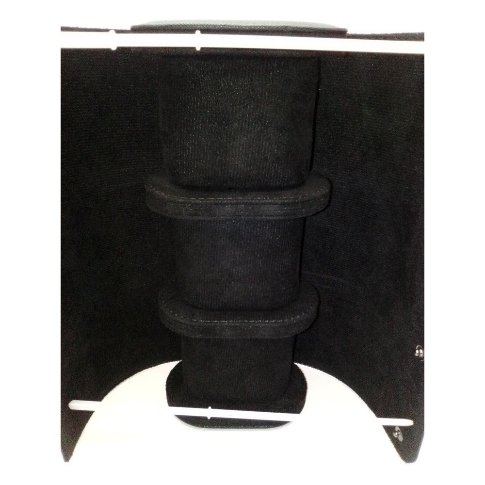 Timelmt Vegan Black Leather Snap Close 3 Watch Traveling Case Soft Velvet Inside - Picture 8 of 9